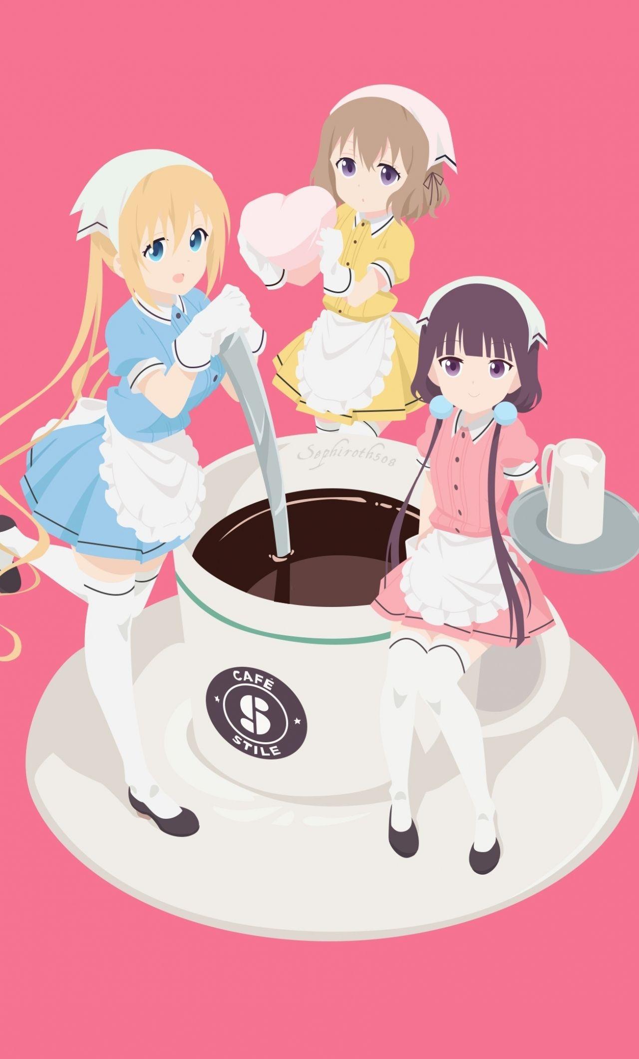 1280x2120 Download 1280x2120 wallpaper kaho hinata, mafuyu hoshikawa, maika sakuranomiya, blend s, anime girls, minimal, iphone 6 plus, 1280x2120 HD image, background, 4032