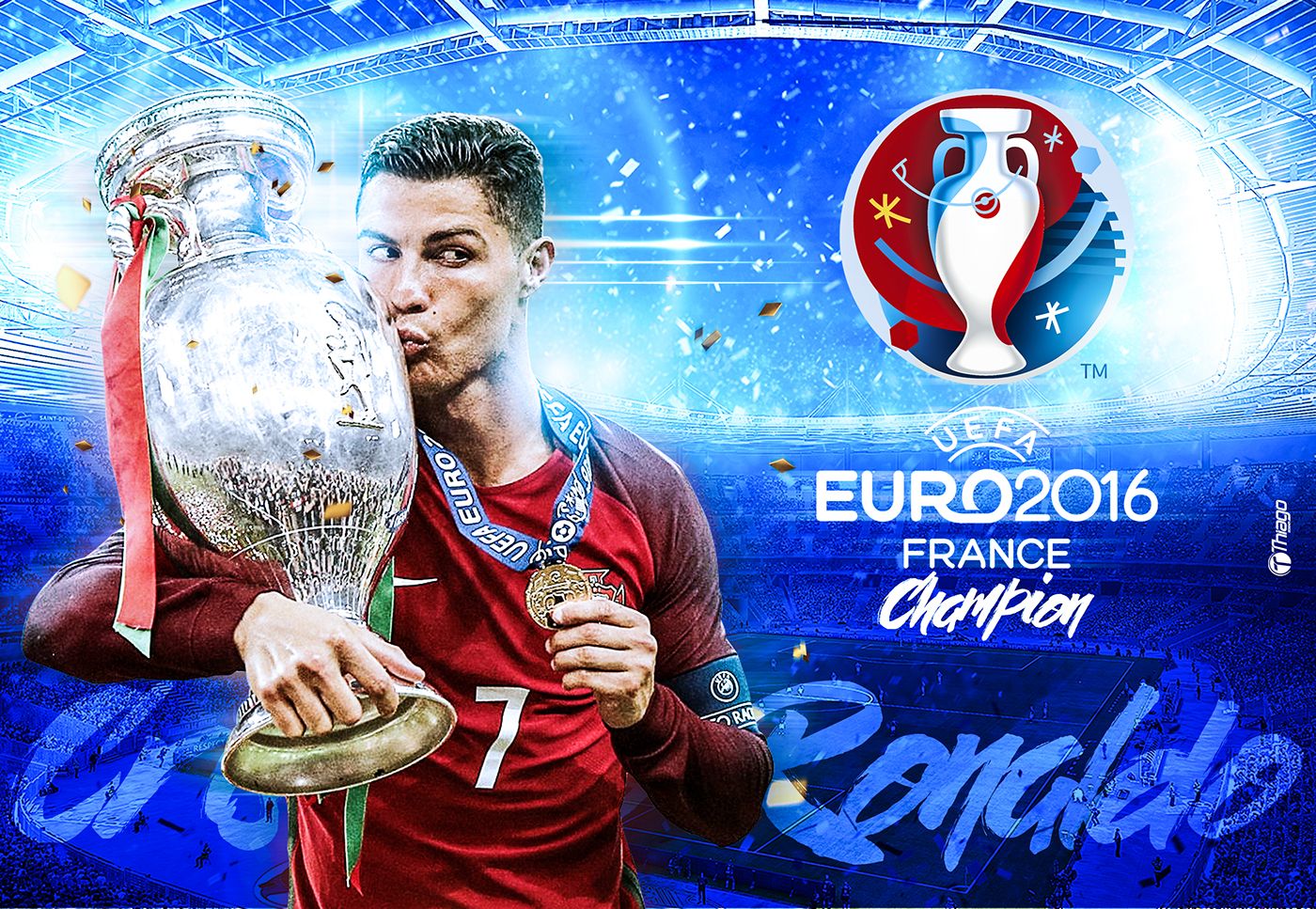 1400x967 Wallpaper Cristiano Ronaldo Champion Euro 2016 - Behance