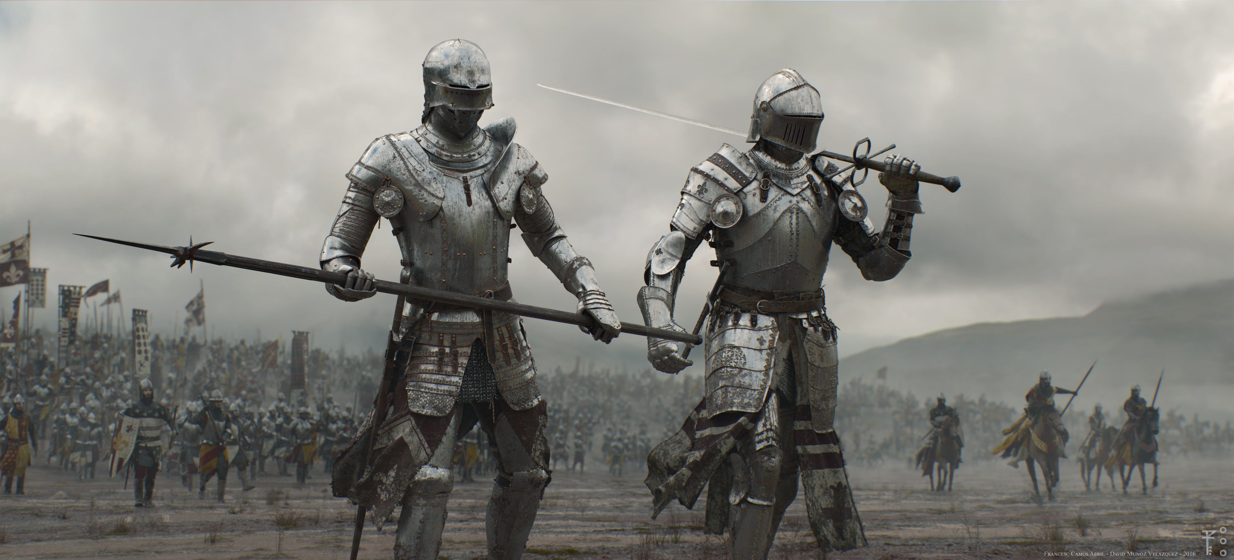 4000x1818 Wallpaper sword, armor, weapon, war, man, army, fight, ken for mobile and desktop, section фантастика, resolution 4000x1818