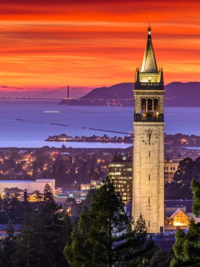 800x1066 Sather Tower Vibrant Sunset At The University Of California Berkeley San Francisco California State USA United States