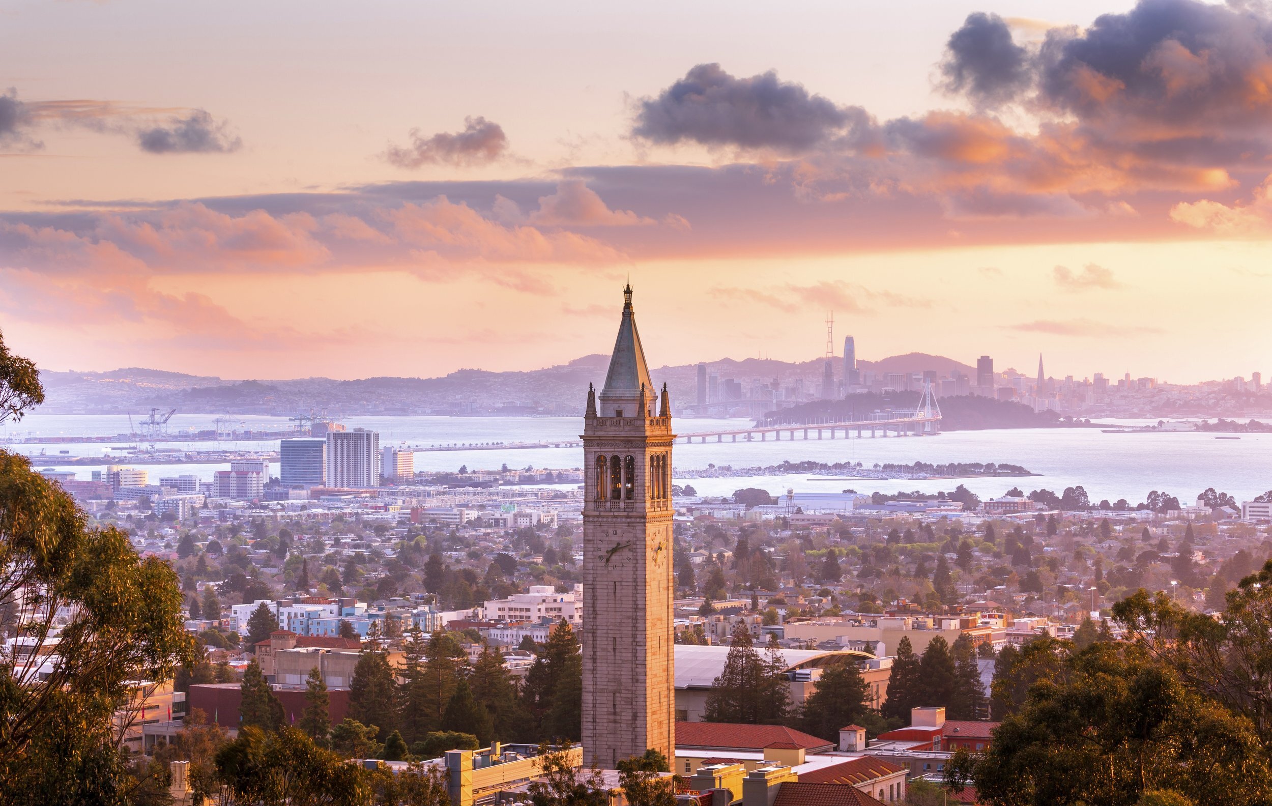 2500x1584 Sather Tower Vibrant Summers Morning In Berkeley San Francisco California State USA United States