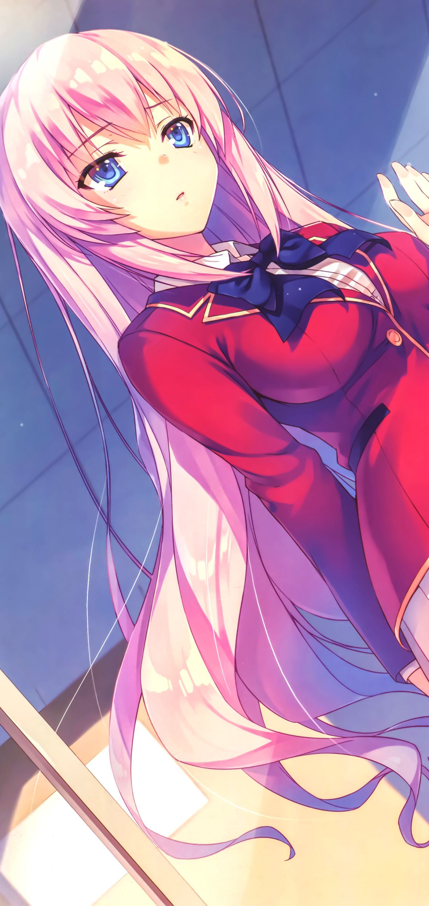 1440x3040 Phone wallpaper: Honami Ichinose, Anime, Classroom Of The Elite, Pink Hair, School Uniform, Long Hair, Blue Eyes 1381231