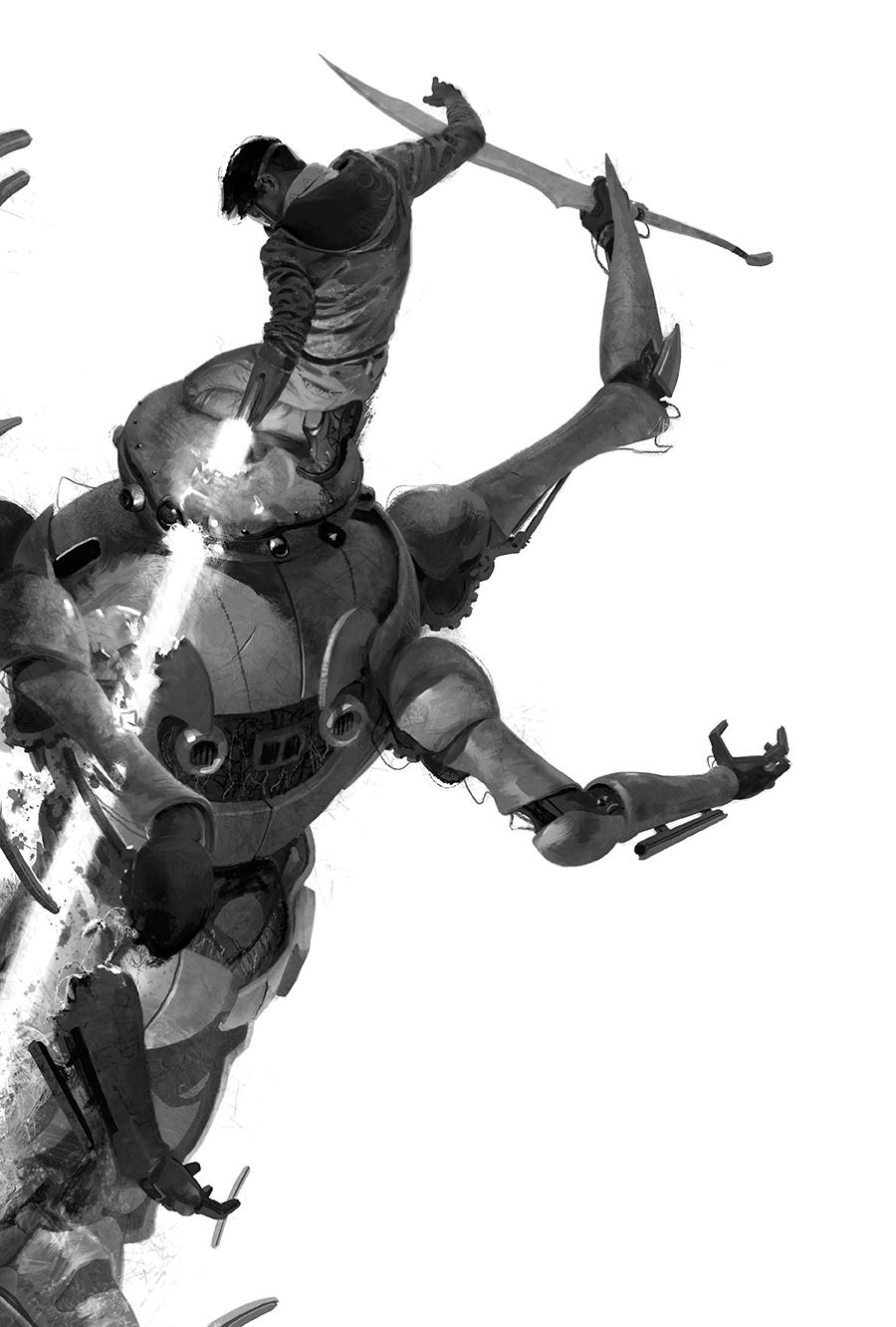 900x1332 Murderbot artwork for the Subterranean Press omnibus edition fun to do! Also available as prints for 7 days on image :)