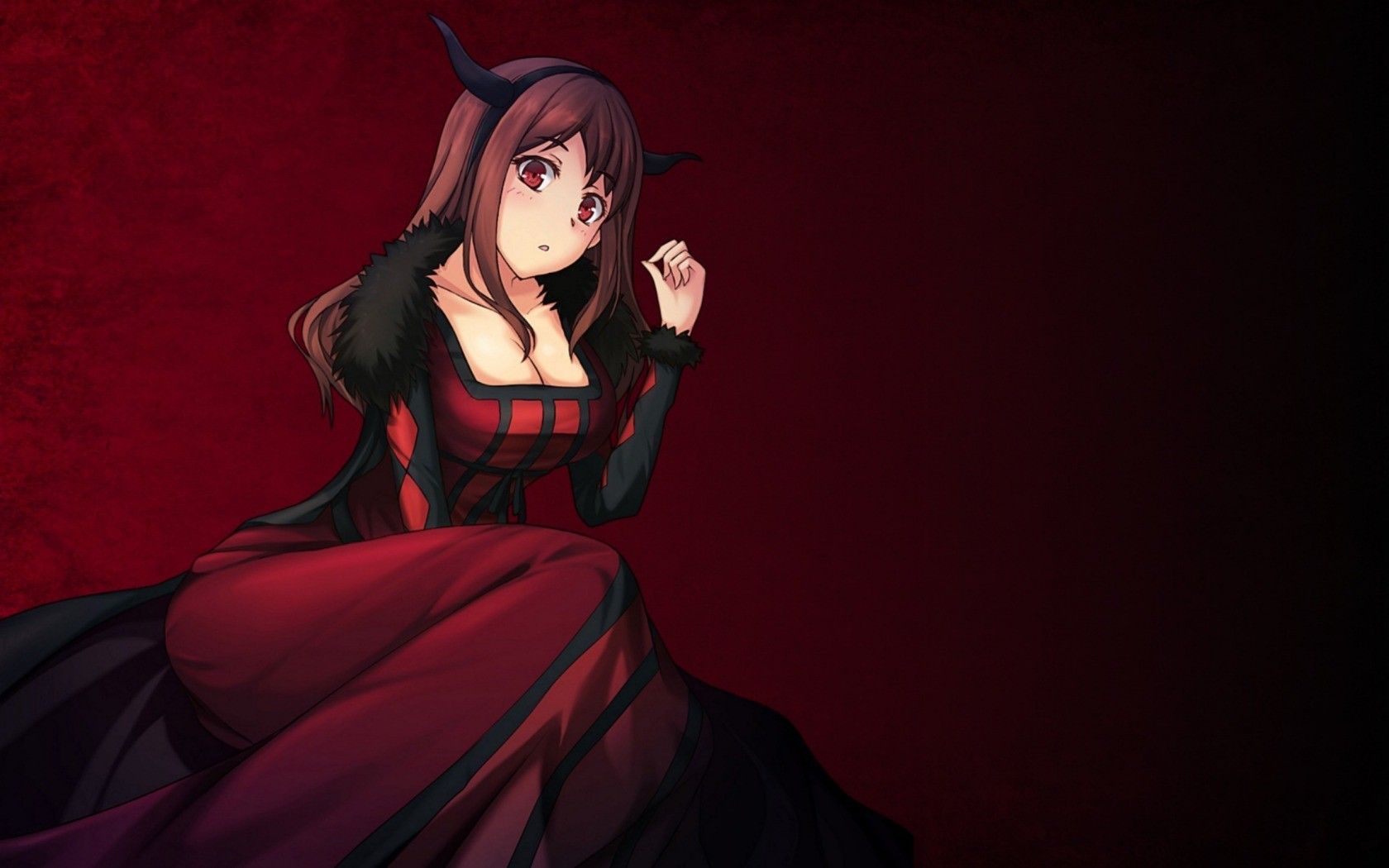 1680x1050 anime Girls, Dress, Maoyuu Maou Yuusha, Maou (Maoyuu Maou Yuusha) Wallpaper HD / Desktop and Mobile Background
