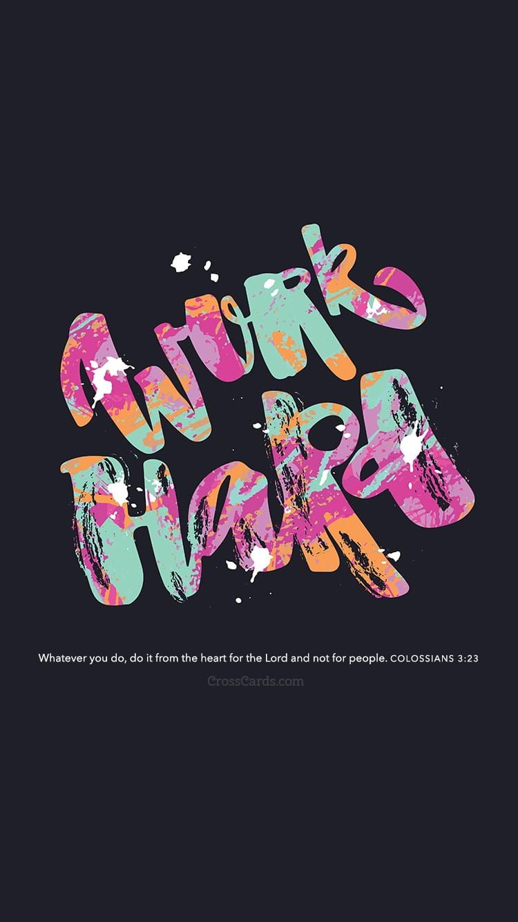 750x1334 October 2016 Hard Colossians 3:23 Desktop Calendar- Free October Wallpaper