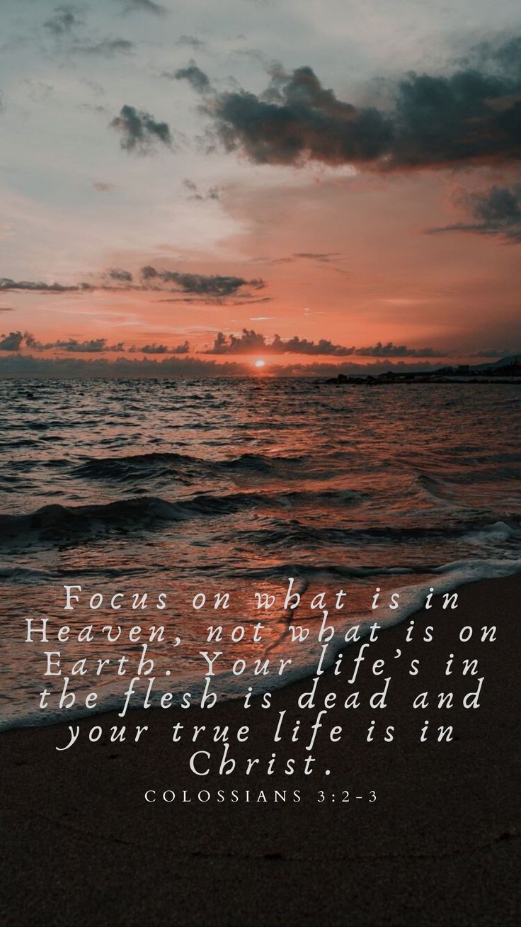 736x1308 Bible Verse IPhone Wallpaper Colossians 3:2 3