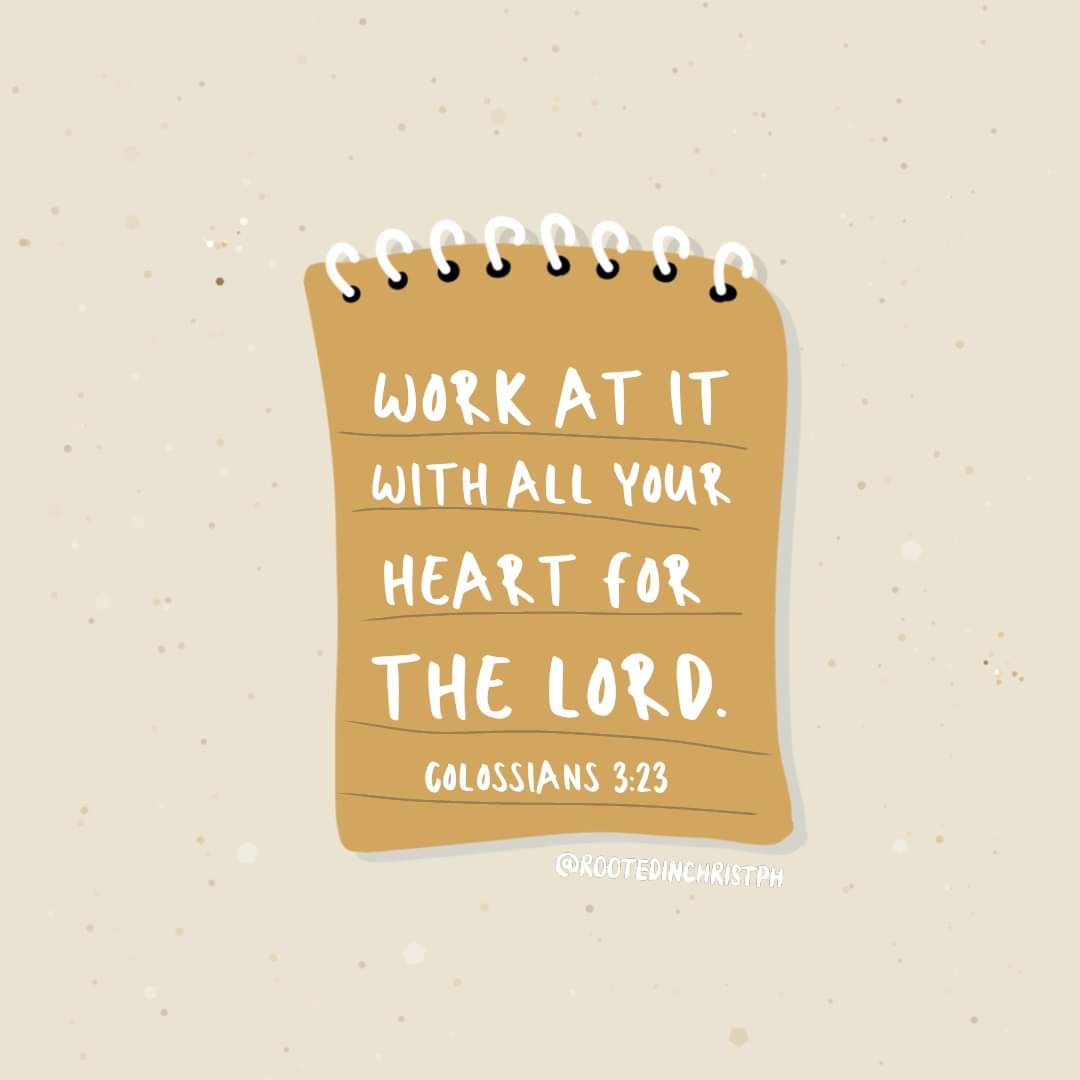 1080x1080 Work willingly at whatever you do, as though you were working for the Lord rather than for people. Colossians 3:23