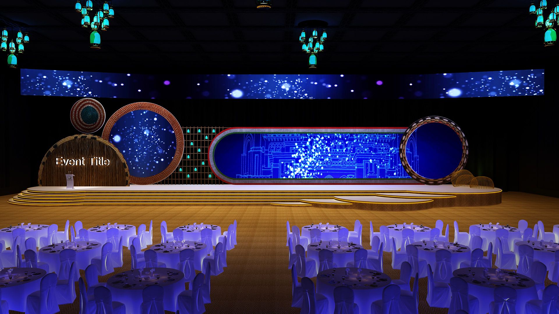1920x1080 Gala Dinner Stage Design (6). Image - Behance