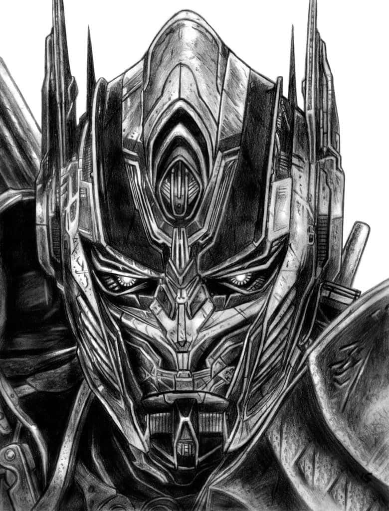 780x1025 Download Optimus Prime Face Drawing Fanart Wallpaper