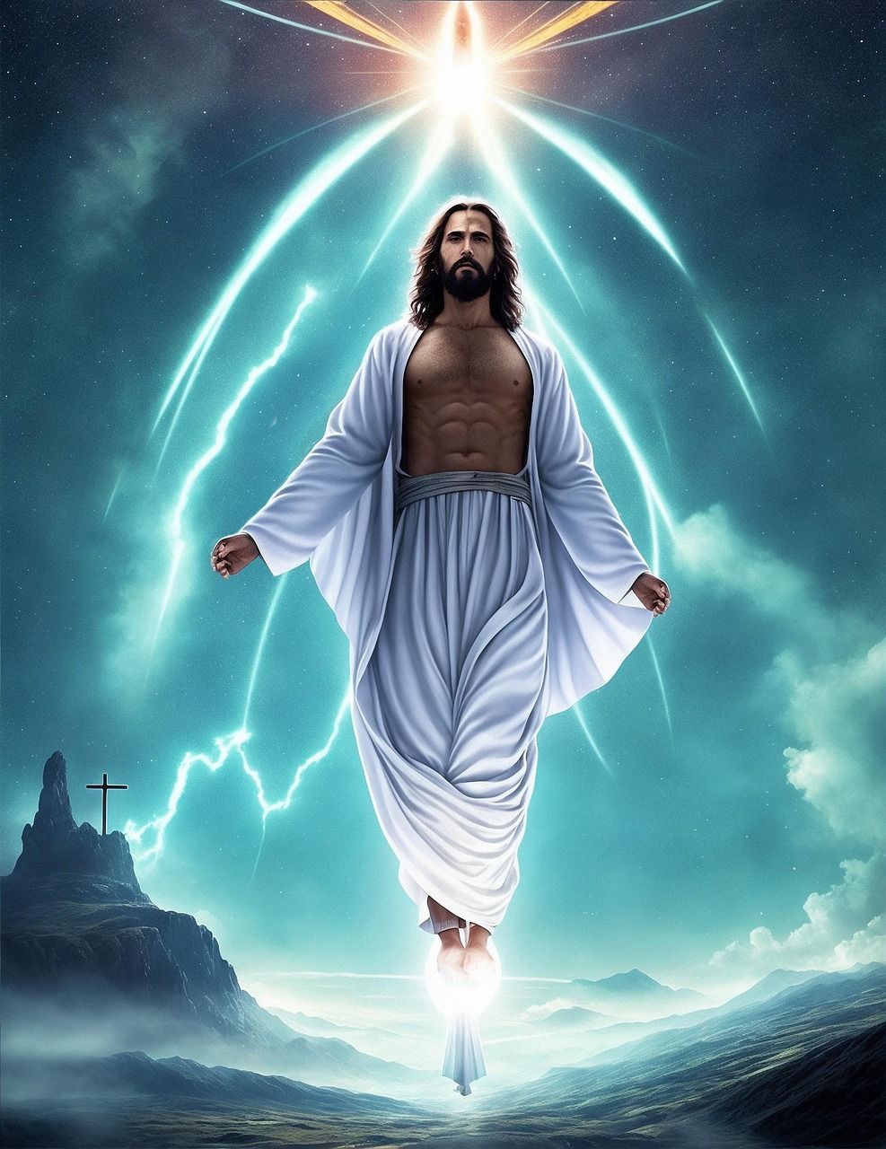 987x1280 Free Ascension Of Christ & Jesus Image