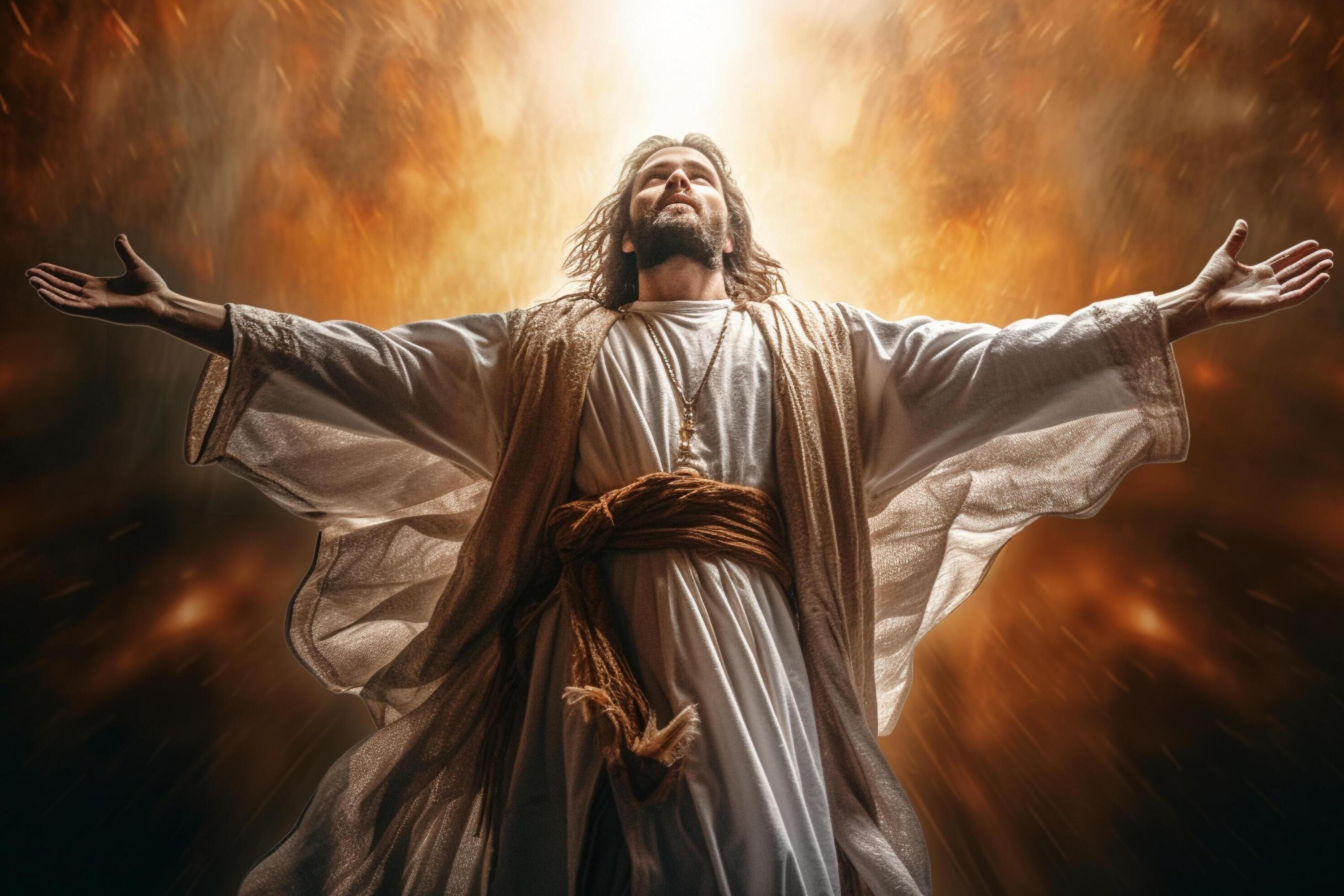 2940x1960 Ascension day of jesus christ or resurrection day of son of god. Good friday. Ascension day concept in church by
