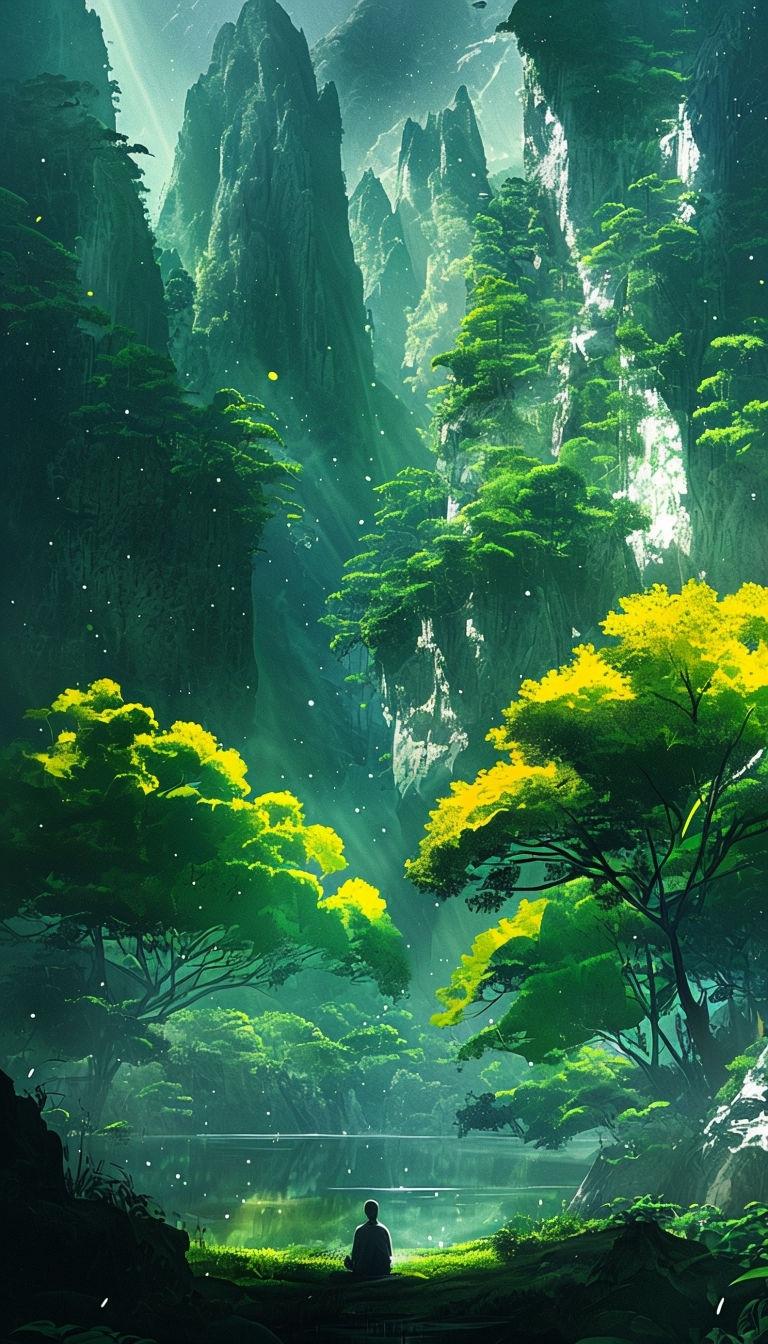 768x1344 Free customizable forest drawing templates