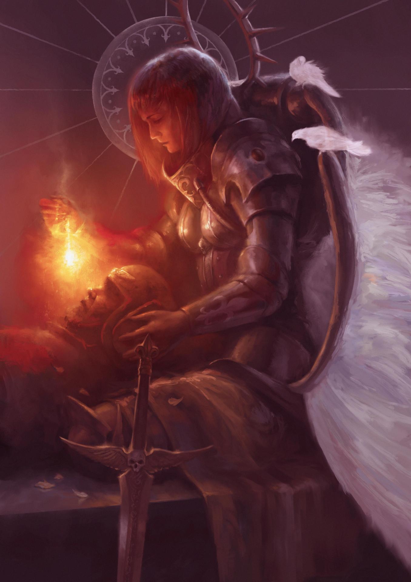 1356x1920 Saint Celestine by L J Koh