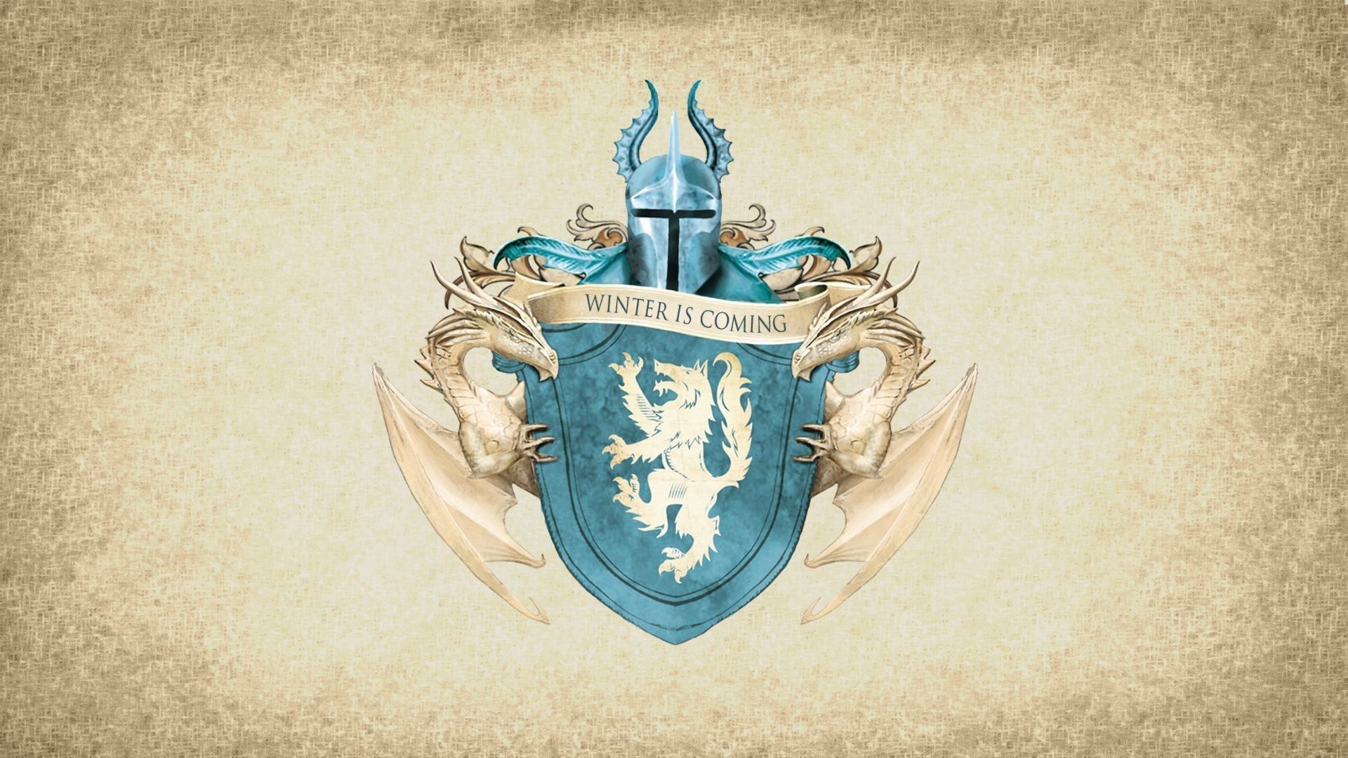 1920x1080 Wallpaper symbol, series, wolf, dragon, A Song of Ice and Fire, Game of Thrones, shield, Stark for mobile and desktop, section фильмы, resolution 1920x1080