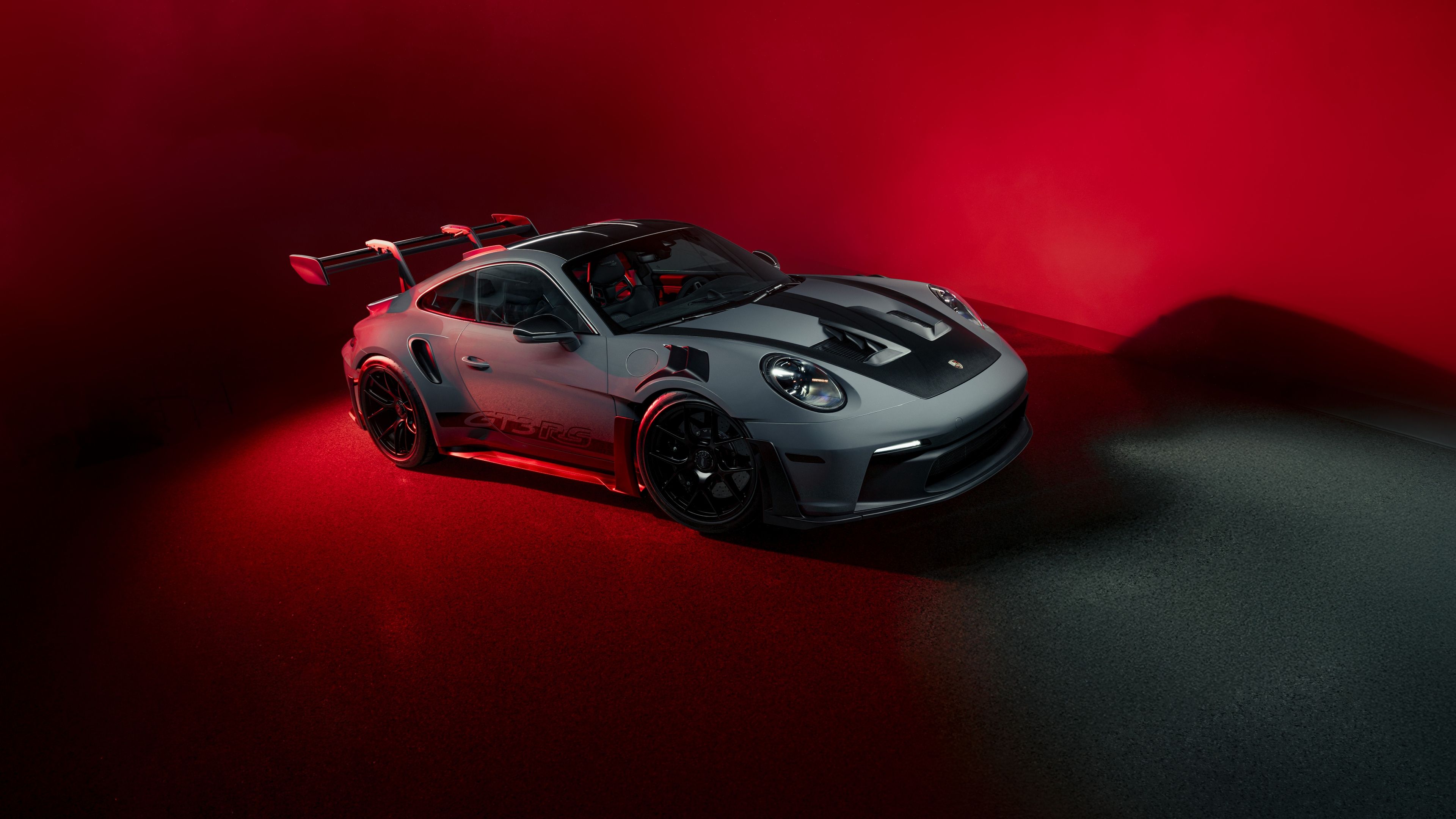 3840x2160 Porsche 911 GT3 RS Wallpaper 4K, 8K, Red background, 5K