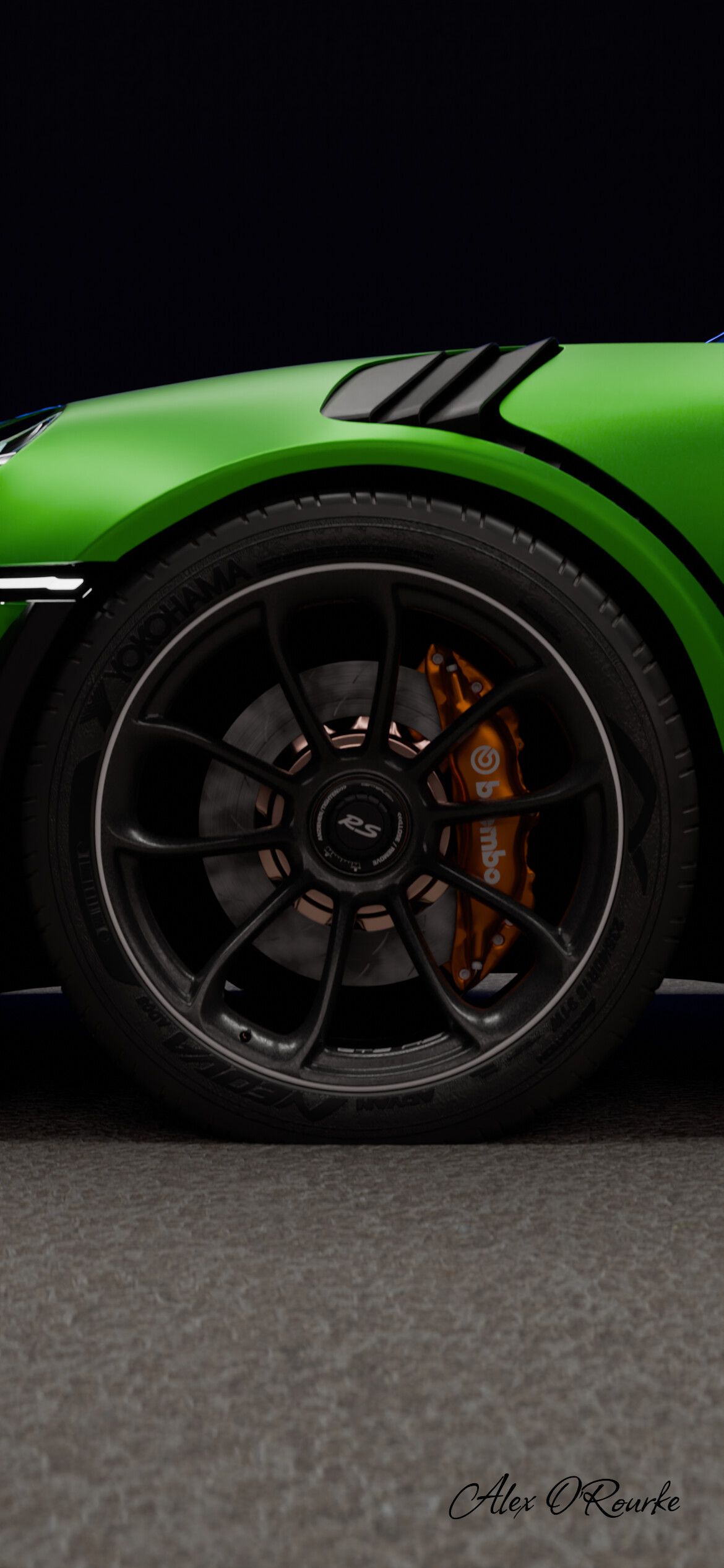 1170x2532 Porsche 911 GT3 rs Poster pack ( PC/ Phone wallpaper incl.)