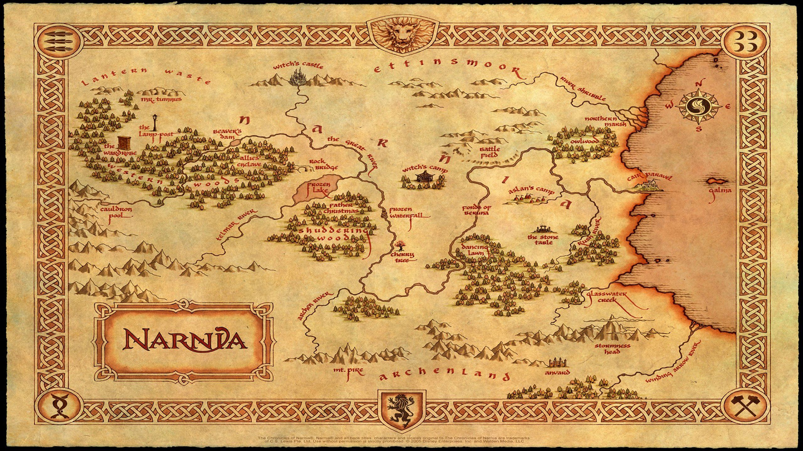 2560x1440 narnia, Map Wallpaper HD / Desktop and Mobile Background