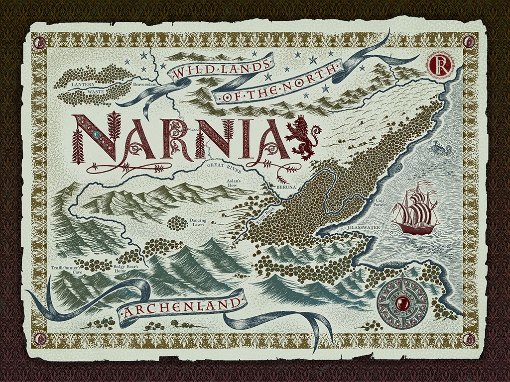 1024x768 RUTH ROWLAND LETTERING ARTIST & ILLUSTRATOR, LONDON UK : Hand Lettering, Calligraphy, Maps & Illustration Portfolio Fantasy Map of Narnia