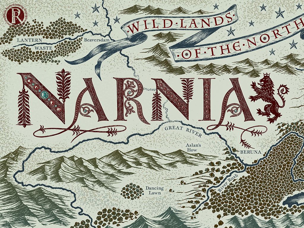 1024x768 RUTH ROWLAND LETTERING ARTIST & ILLUSTRATOR, LONDON UK : Hand Lettering, Calligraphy, Maps & Illustration Portfolio Fantasy Map of Narnia