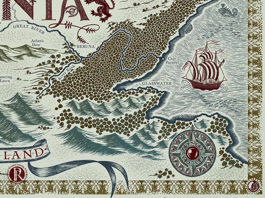 1024x768 RUTH ROWLAND LETTERING ARTIST & ILLUSTRATOR, LONDON UK : Hand Lettering, Calligraphy, Maps & Illustration Portfolio Fantasy Map of Narnia