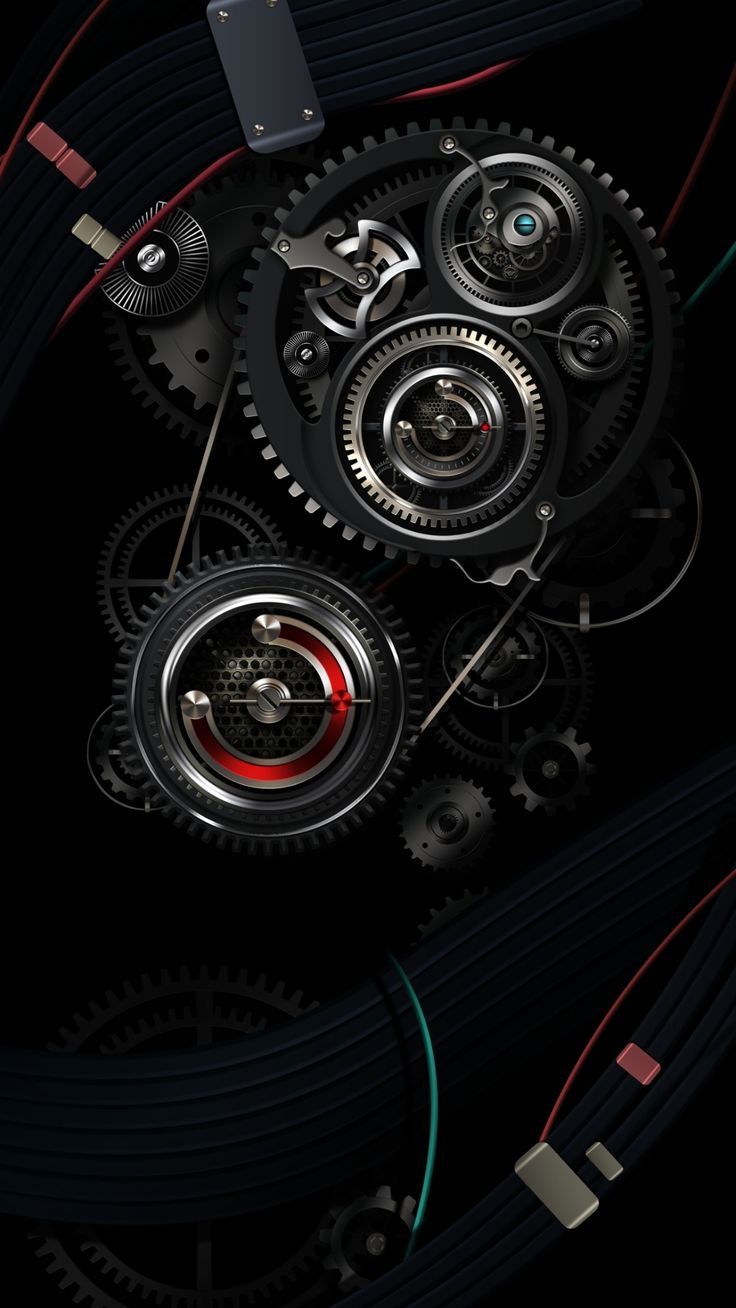 736x1308 Clock Gears Wallpaper. Dark mechanical art, Diy steampunk decor ideas, Mechanical art inspiration