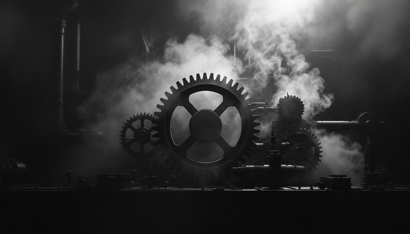 1344x768 Download Gears Through Steam Image, Mechanical, Gear