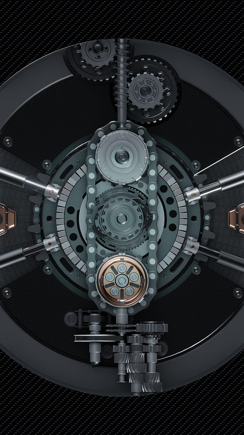 800x1422 Gears, cogwheel, dark, engine, la maquina, metal, metallic, oled, steampunk, HD phone wallpaper