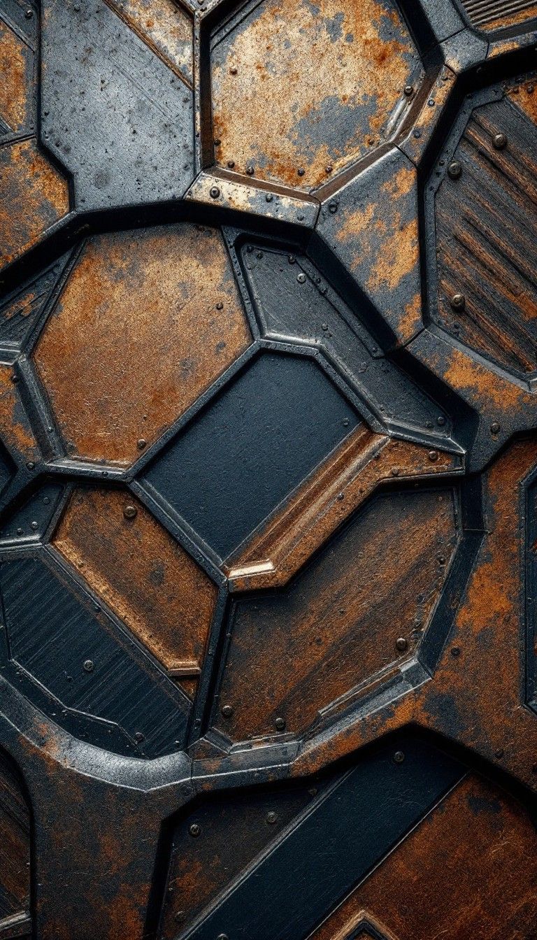 768x1344 Hexagonal Metal Block