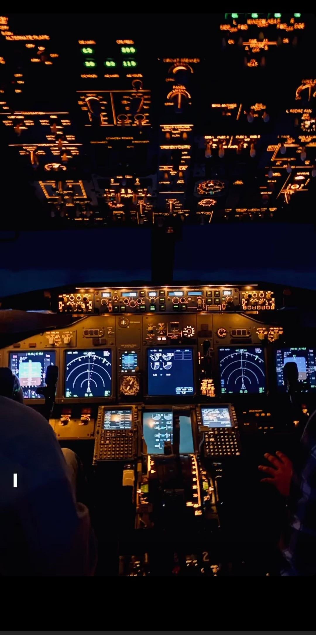 1080x2167 Cockpit Of Boeing 737 800