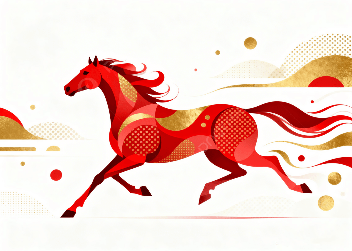 1200x857 Abstract Art Pattern Planar Geometric Composition Running Horse Background, Year Of The Horse, Spring Festival, 2026 Background Image And Wallpaper for Free Download