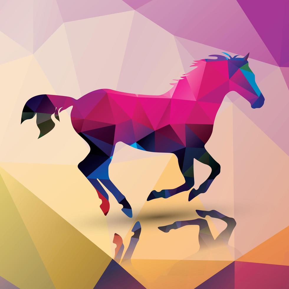 980x980 Geometric polygonal horse