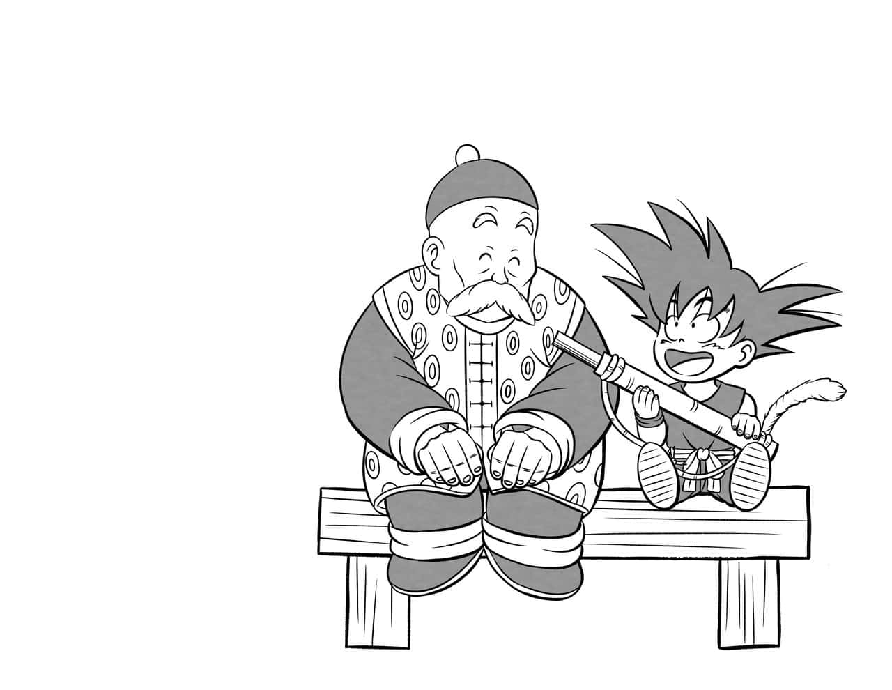 1280x990 Download Grandpa Gohan, mentor to Gohan and champion of the Dragon Ball Z universe Wallpaper