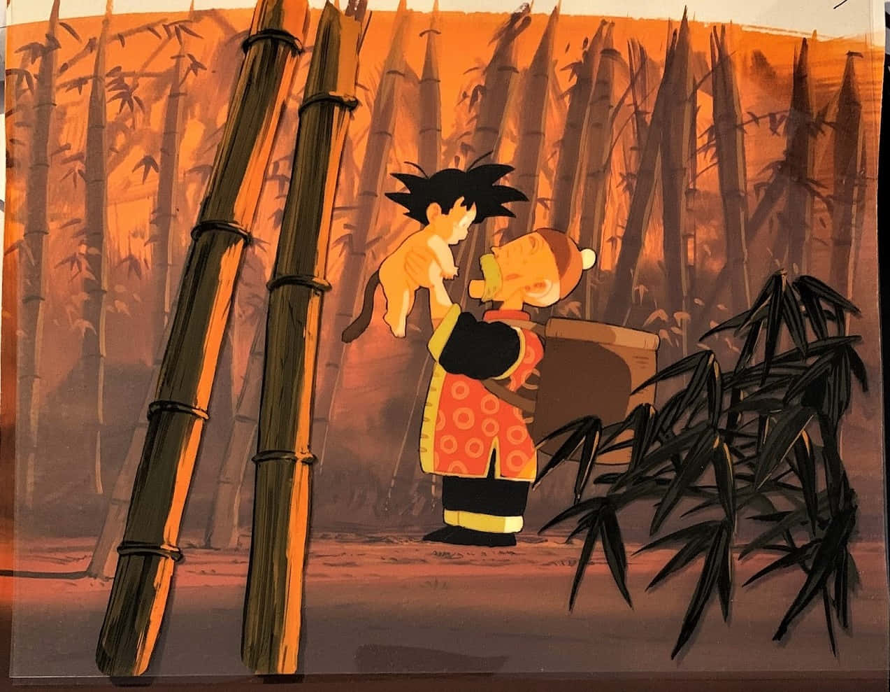 1273x989 Download Grandpa Gohan of Dragon Ball Wise and Loving Mentor Wallpaper