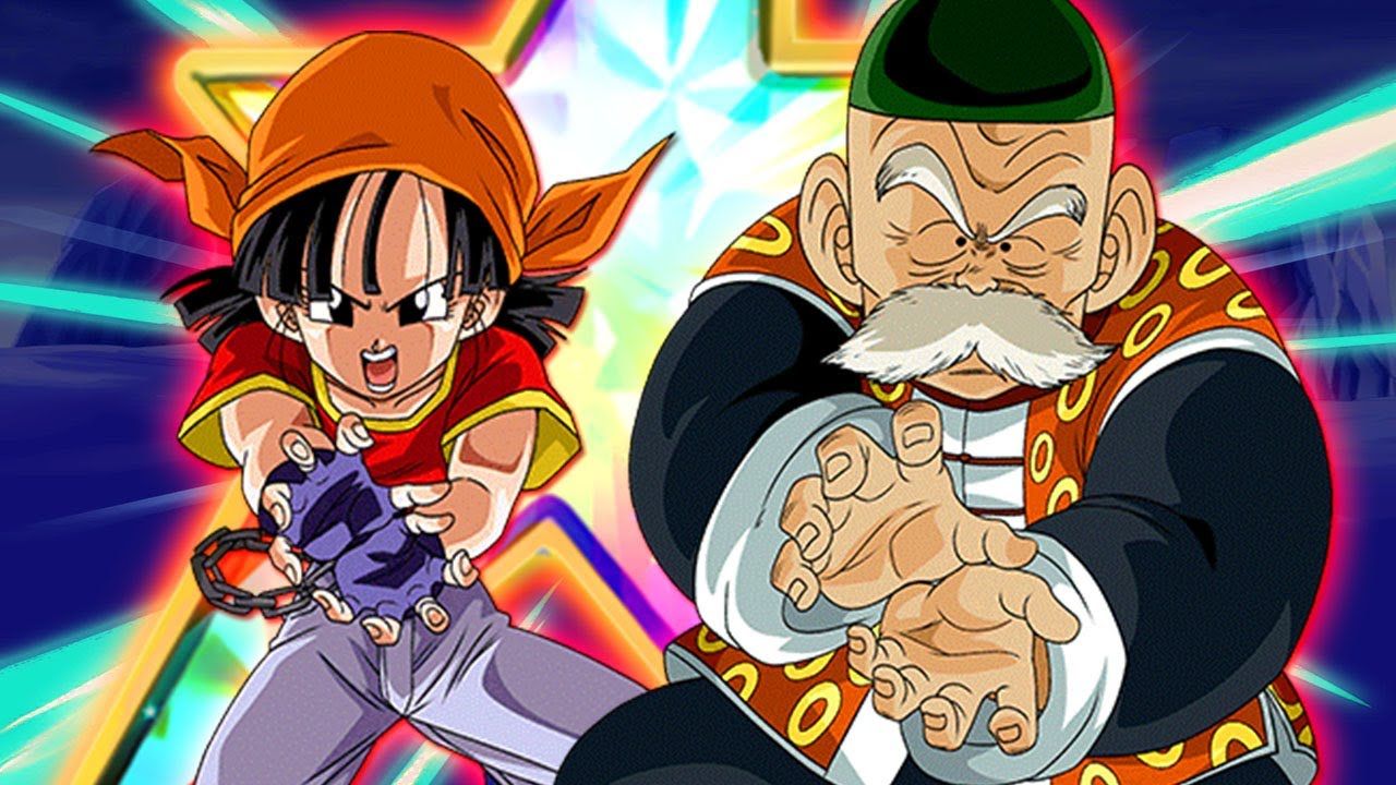 1280x720 SON FAMILY GENERATIONS KAMEHAMEHA! 100% GRANDPA GOHAN AND PAN! (DBZ Dokkan Battle)