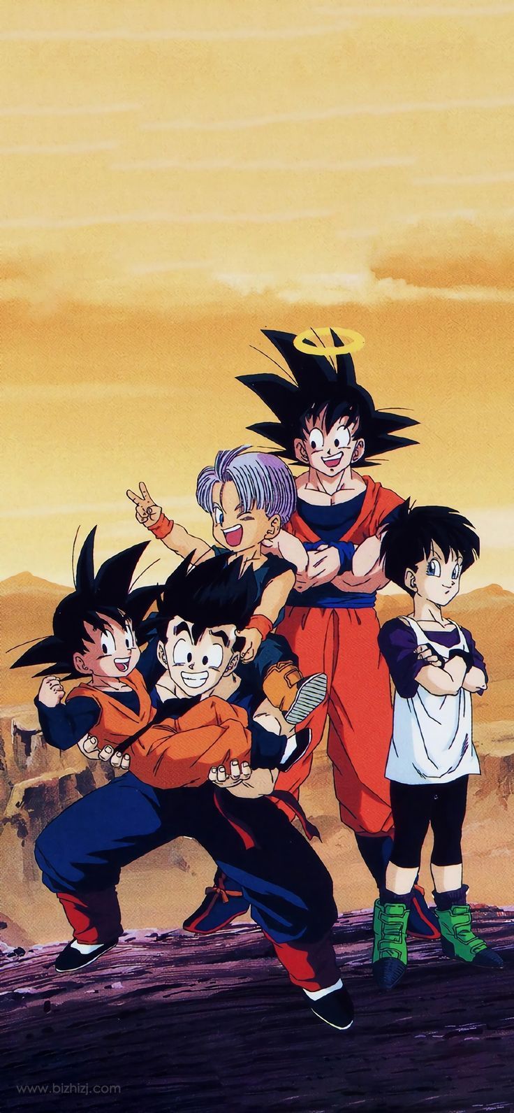 736x1592 Group of Goku, Gohan, Trunks, Goten and Videl. Goku and friends, Dbz group photo, Dragon