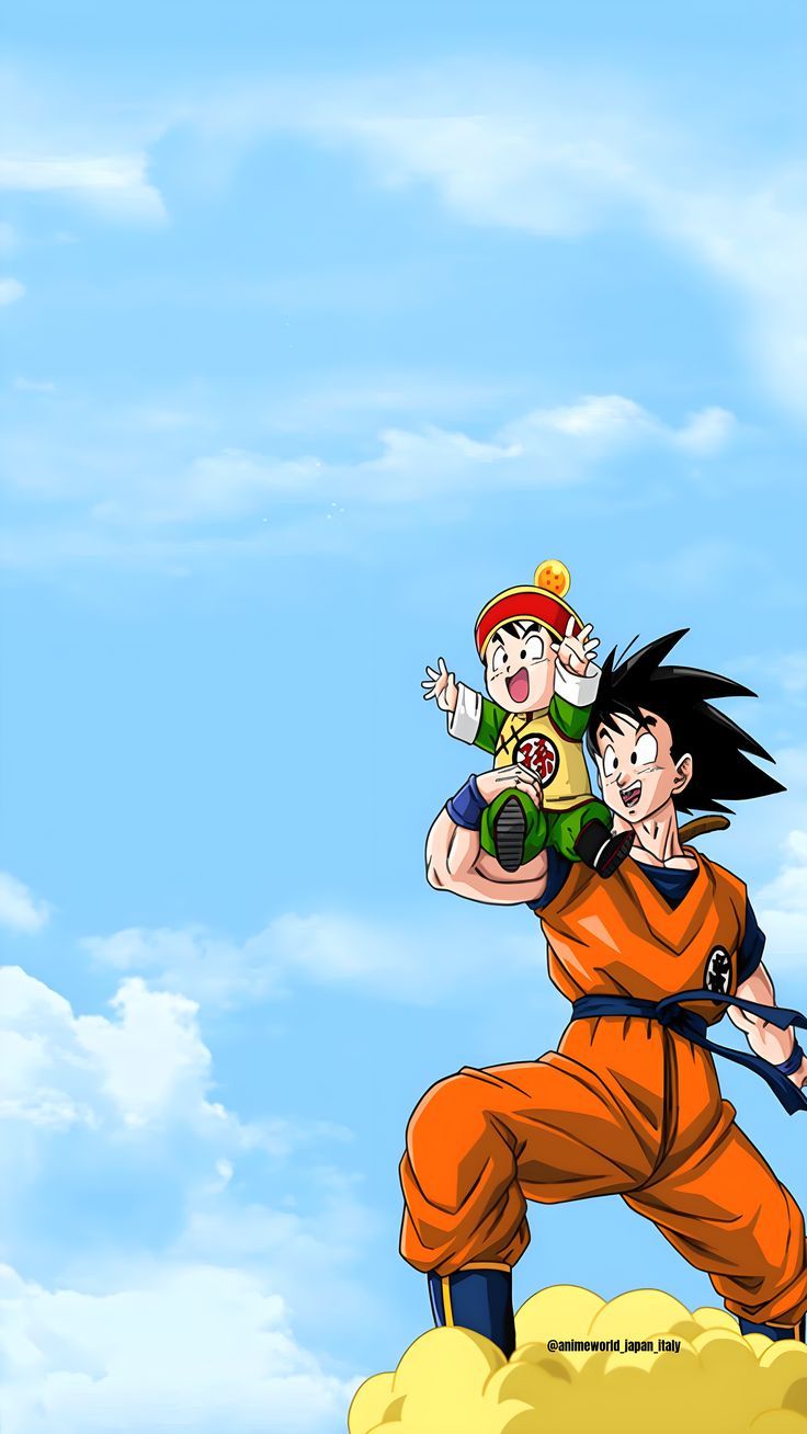 736x1308 Goku e Gohan