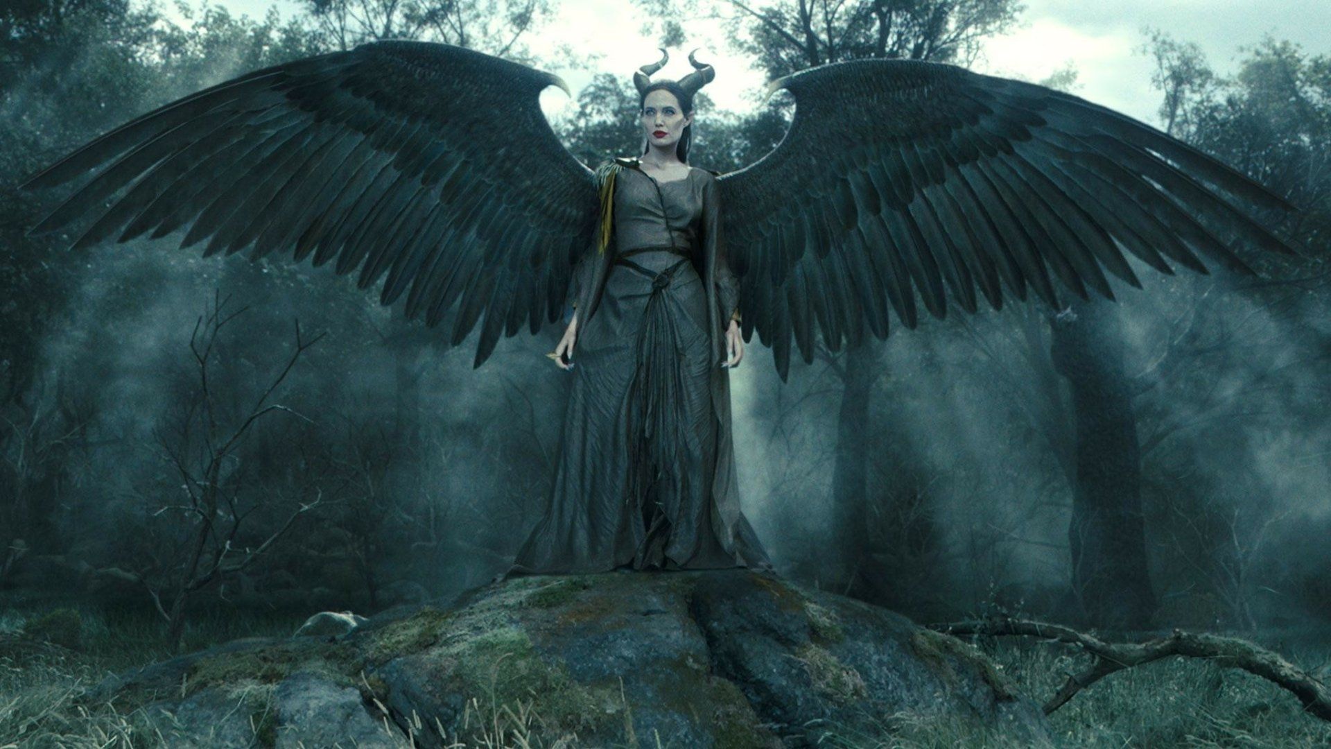 1920x1080 HD Wallpaper of Angelina Jolie as Maleficentx1152