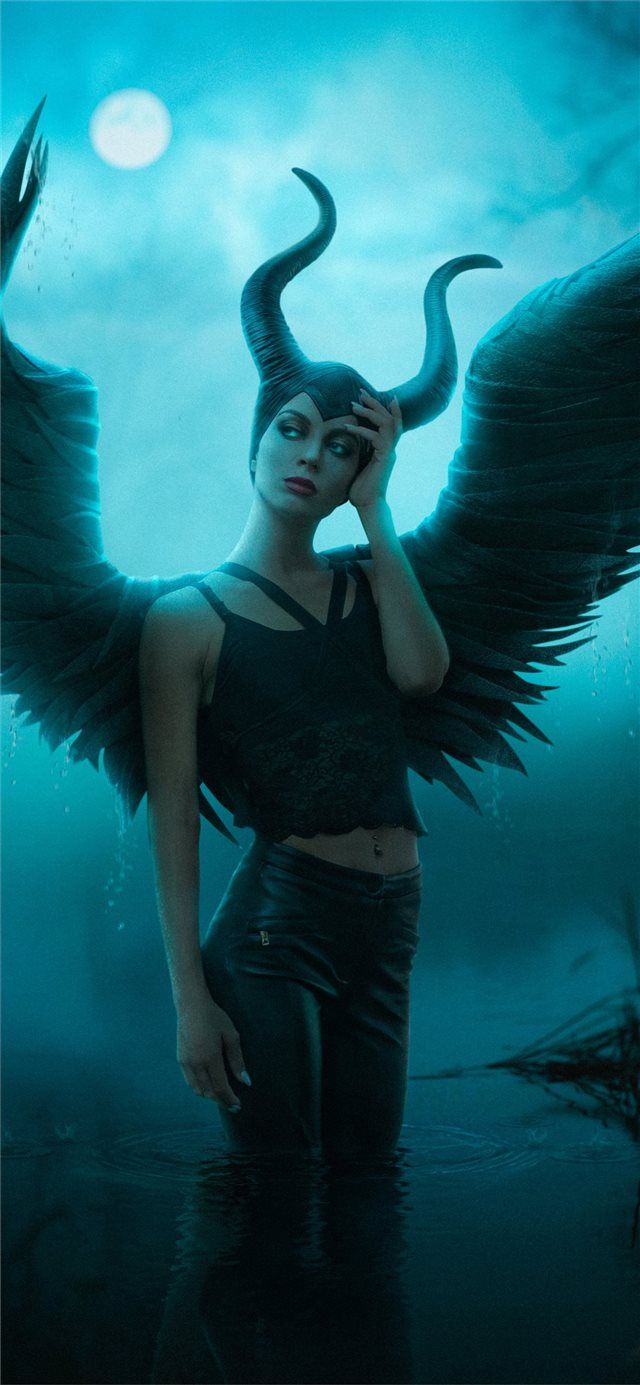 640x1385 Best Maleficent iPhone X HD Wallpaper