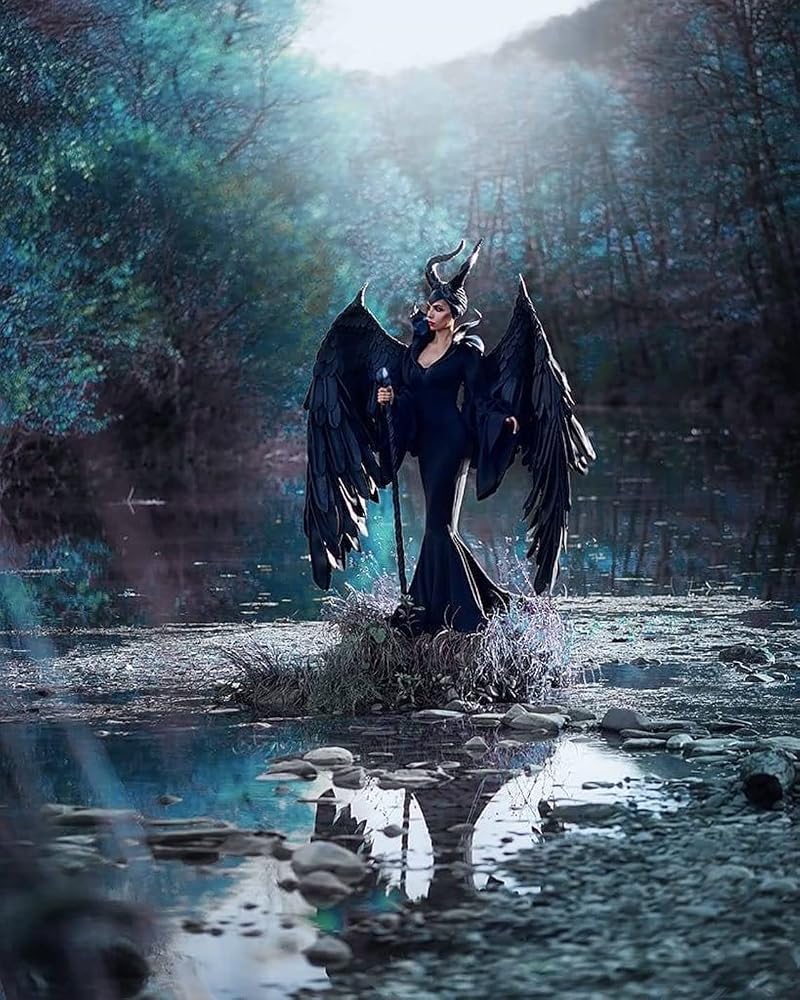 800x1000 Feather Cape Shawl with Maleficent Horns Headband Set Halloween Costumes Couples Adults : Amazon.ca: Clothing, Shoes & Accessories