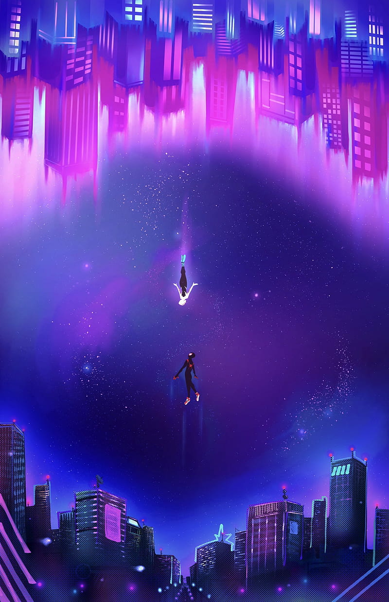 800x1237 Miles Morales, colors, spiderman, spider, man, marvel, sony, gwen stacy, spidergwen, HD phone wallpaper
