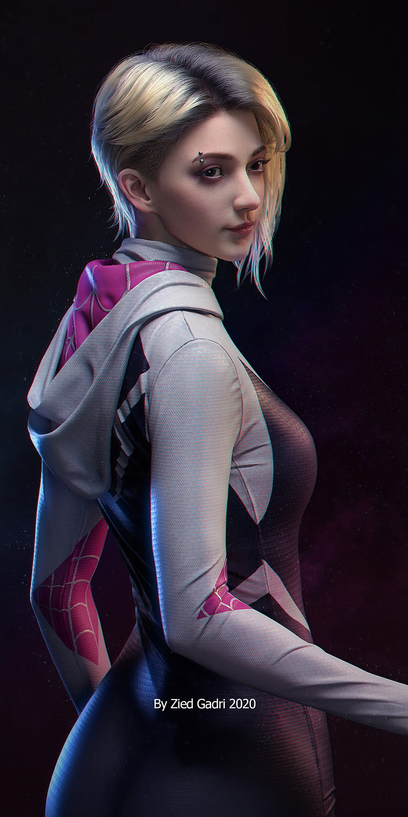 800x1600 Spider Man, Spider Man: Into The Spider Verse, Gwen Stacy, HD Wallpaper