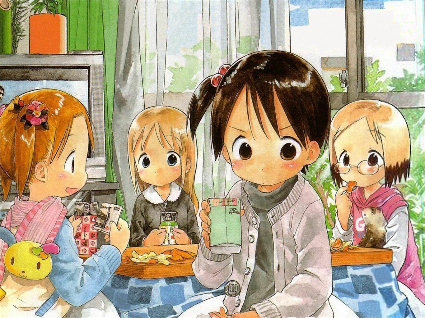 1366x1024 Download Anime Strawberry Marshmallow Wallpaperx1024