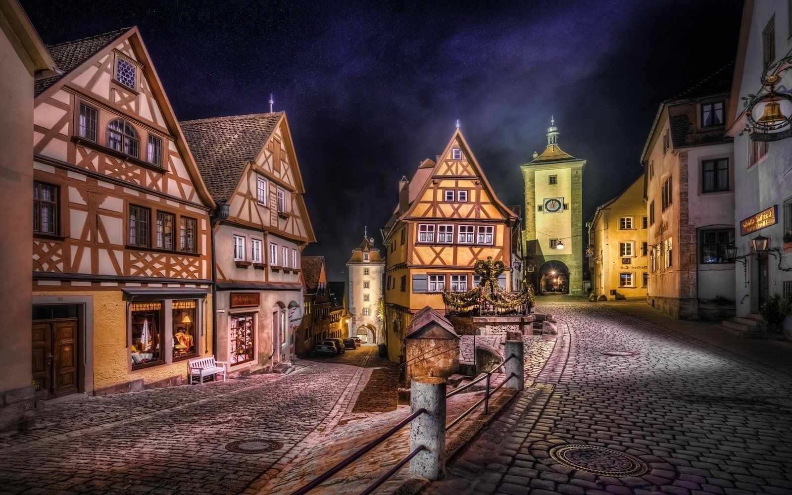 1600x1000 Download HDR Street Cobblestone House Architecture Germany Man Made Village Wallpaperx1000