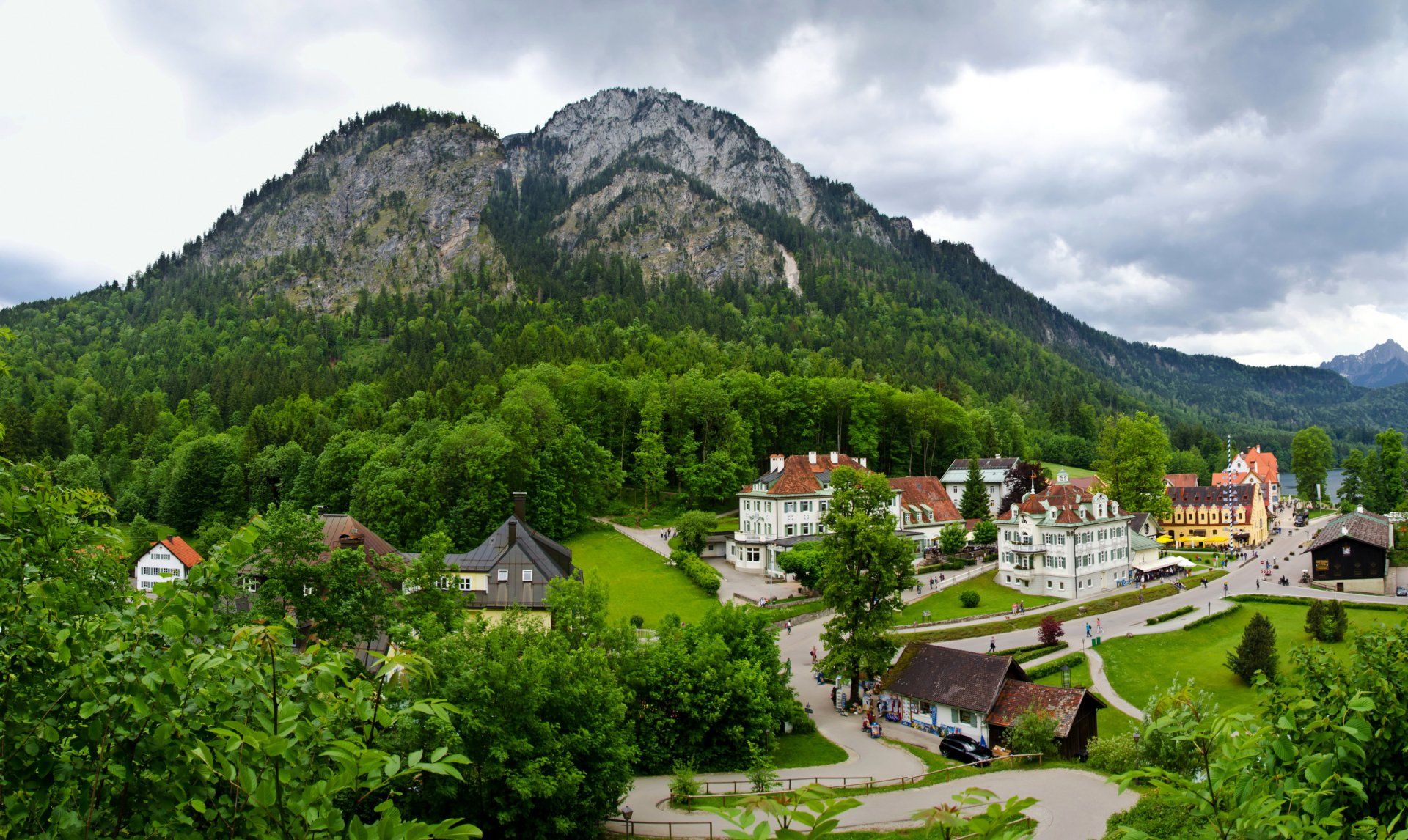 1920x1146 Download Street House Forest Green Mountain Germany Schwangau Man Made Village HD Wallpaperx2000