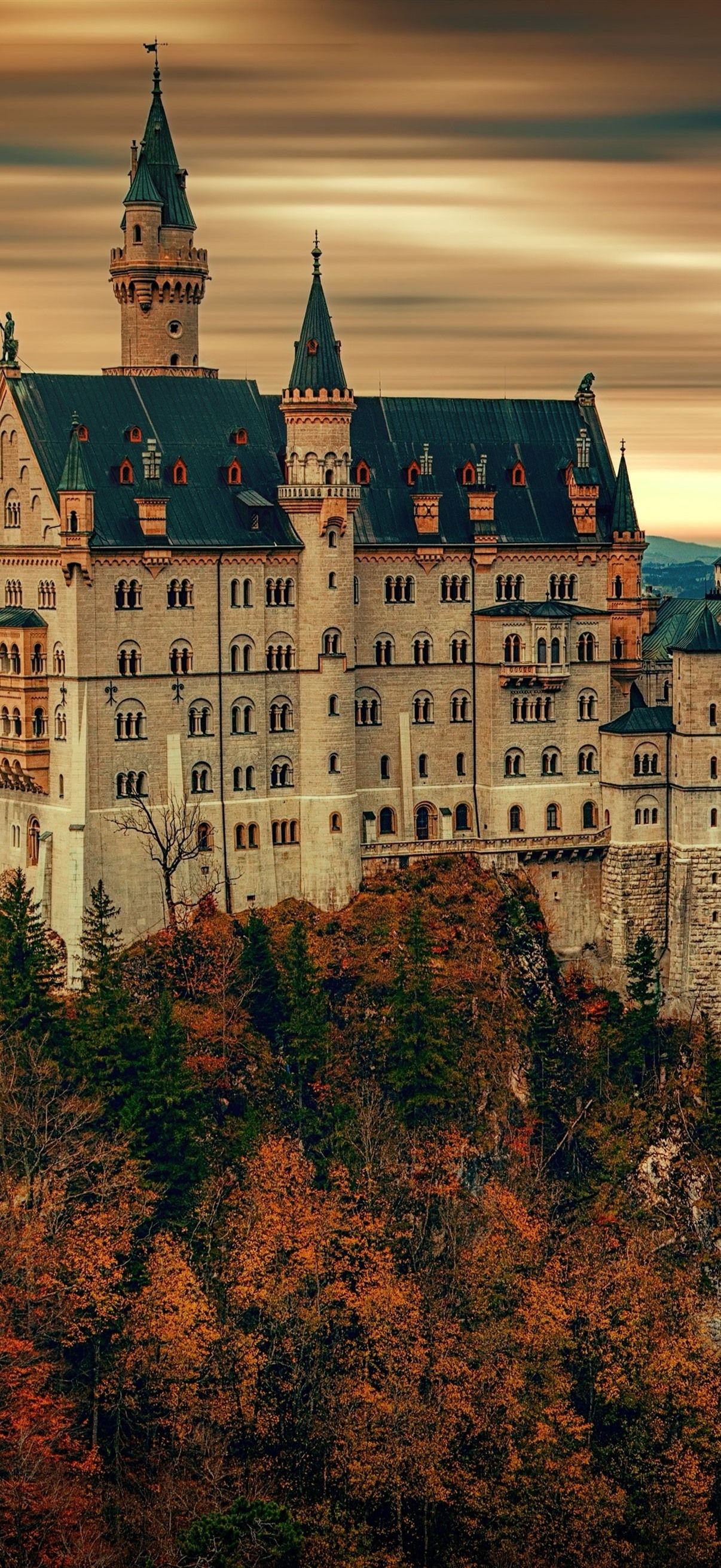 1206x2622 Castle, Trees, Autumn, Village, Germany 1206x2622 IPhone 16 17 Pro Wallpaper, Background, Picture, Image