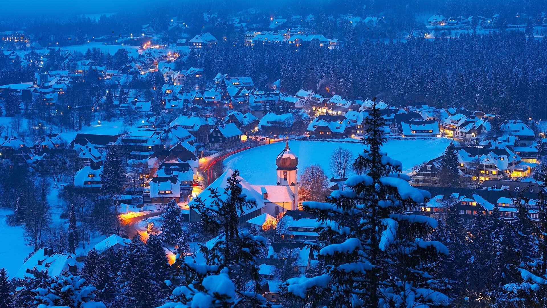 1920x1080 Wallpaper Winter, Germany, Panorama, Baden Württemberg, Hinterzarten For Mobile And Desktop, Section город, Resolution 1920x1080