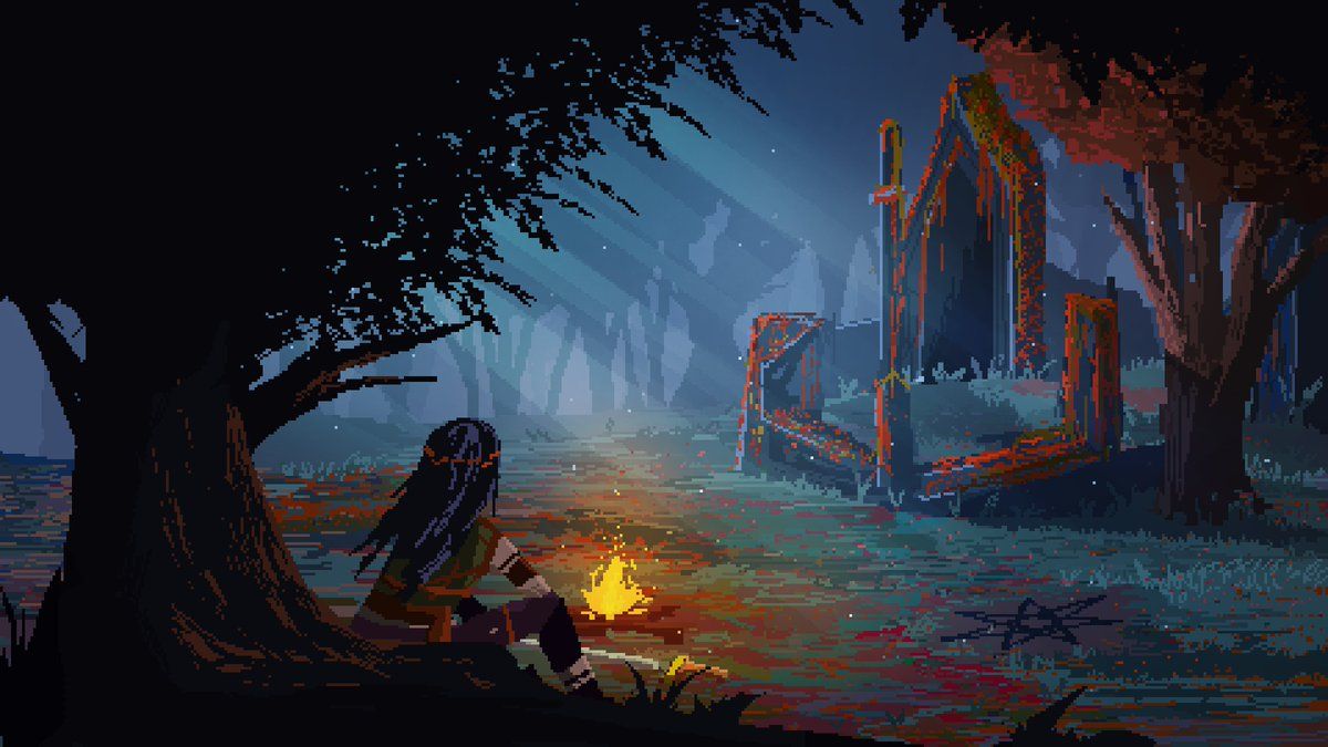 1200x675 here's a wallpaper, in case you just want those autumn pixel art vibes. artist: mr_pistooki