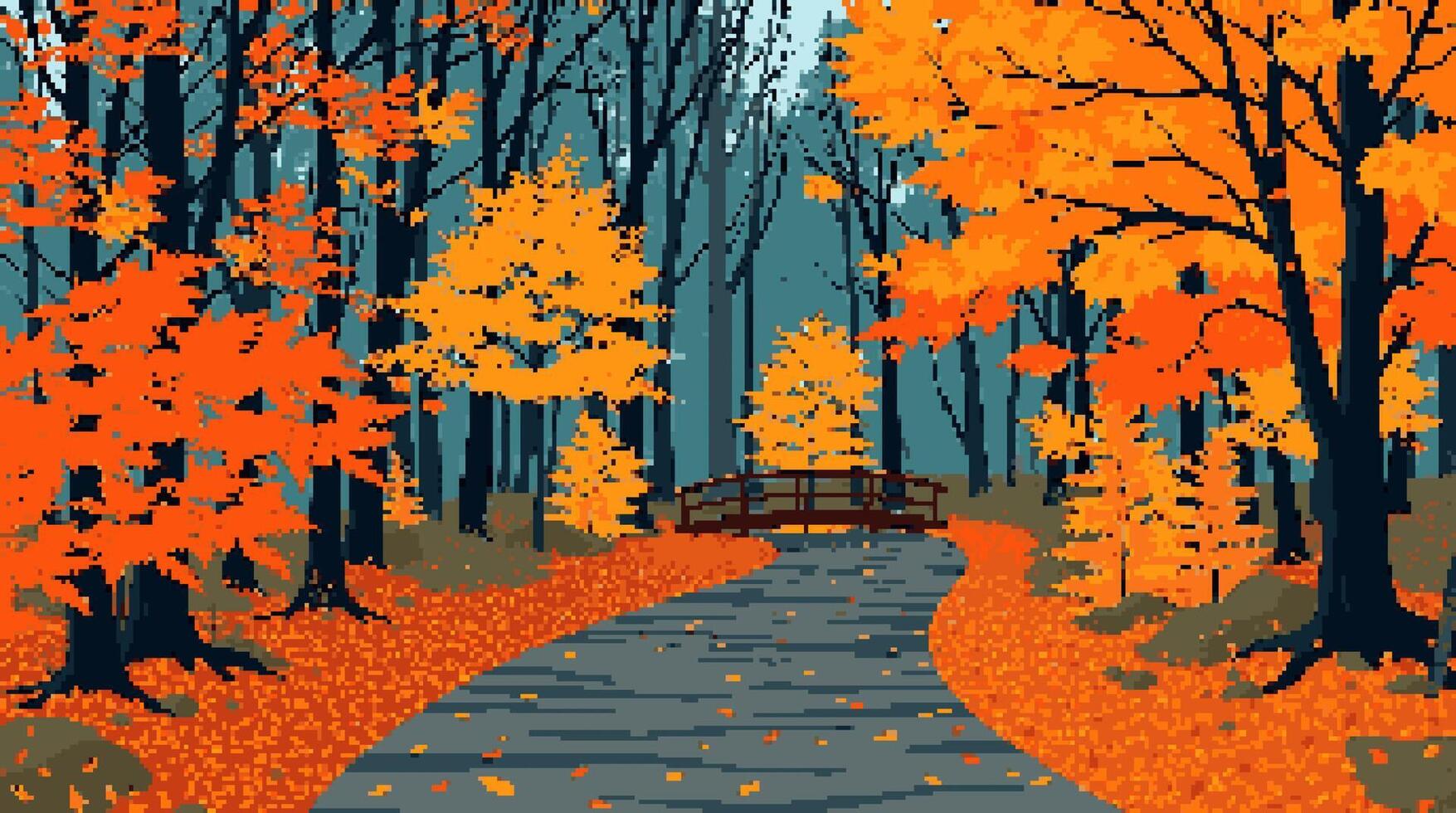 1755x980 Beautiful Autumn Forest Pathway With Warm Colors