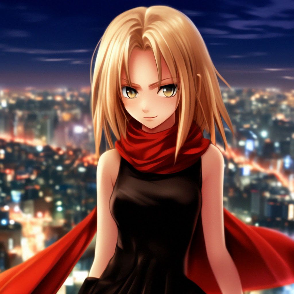 1024x1024 Anna from the anime shaman king, shaman king, blonde girl with a square