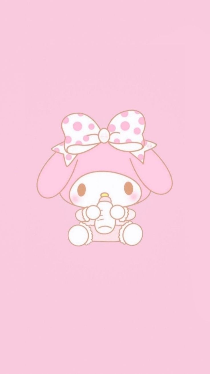 736x1308 My melody as a baby. My melody aesthetic wallpaper pink, Baby my melody and kuromi wallpaper, Kawaii wallpaper